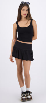 Falda mini globo lisa