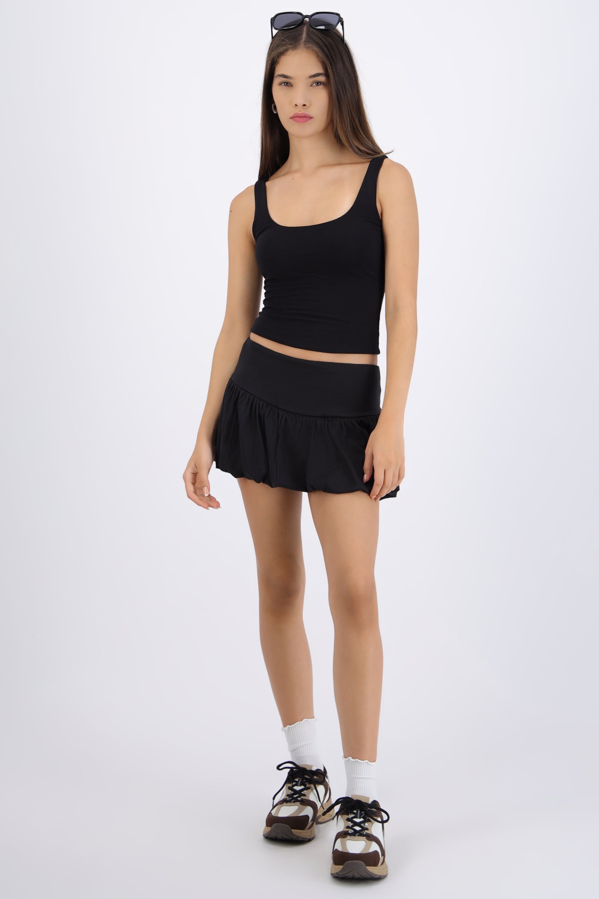 Falda mini globo lisa