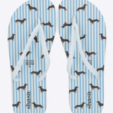 Flip flop estampado perritos