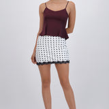Mini falda polka dots detalle encaje