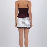 Mini falda polka dots detalle encaje