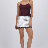 Mini falda polka dots detalle encaje