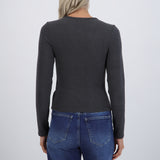 Cardigan botones cuello redondo