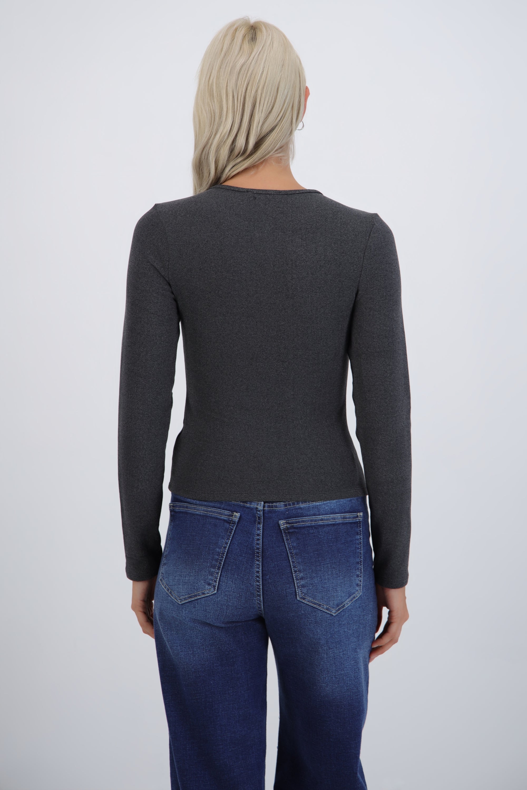 Cardigan botones cuello redondo