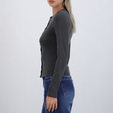 Cardigan botones cuello redondo