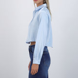 Camisa cropped satin