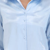 Camisa cropped satin