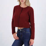 Carigan cuello redondo textura suave