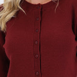 Carigan cuello redondo textura suave