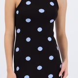Vestido maxi polka tejido