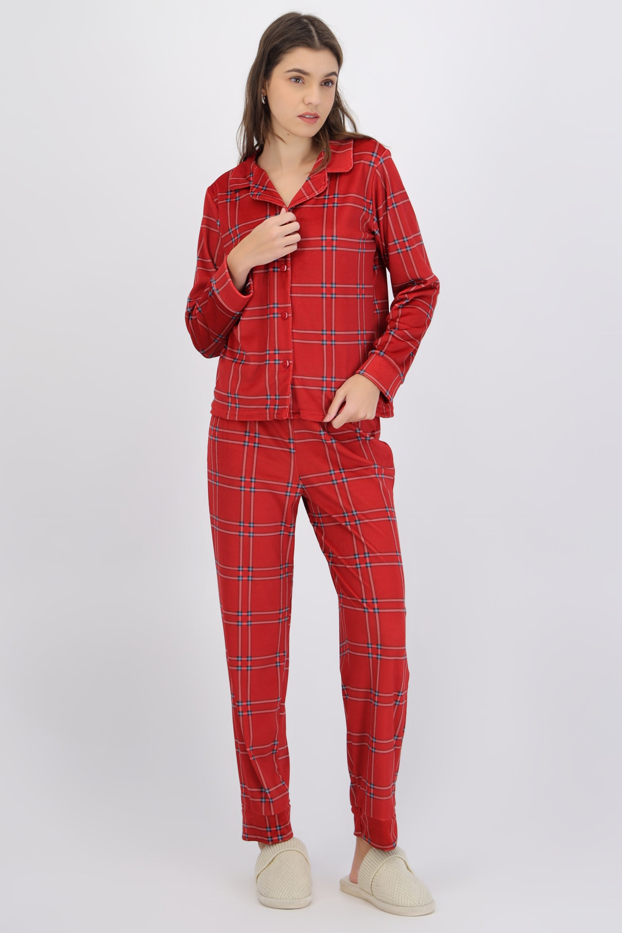 Pijama polar cuadros
