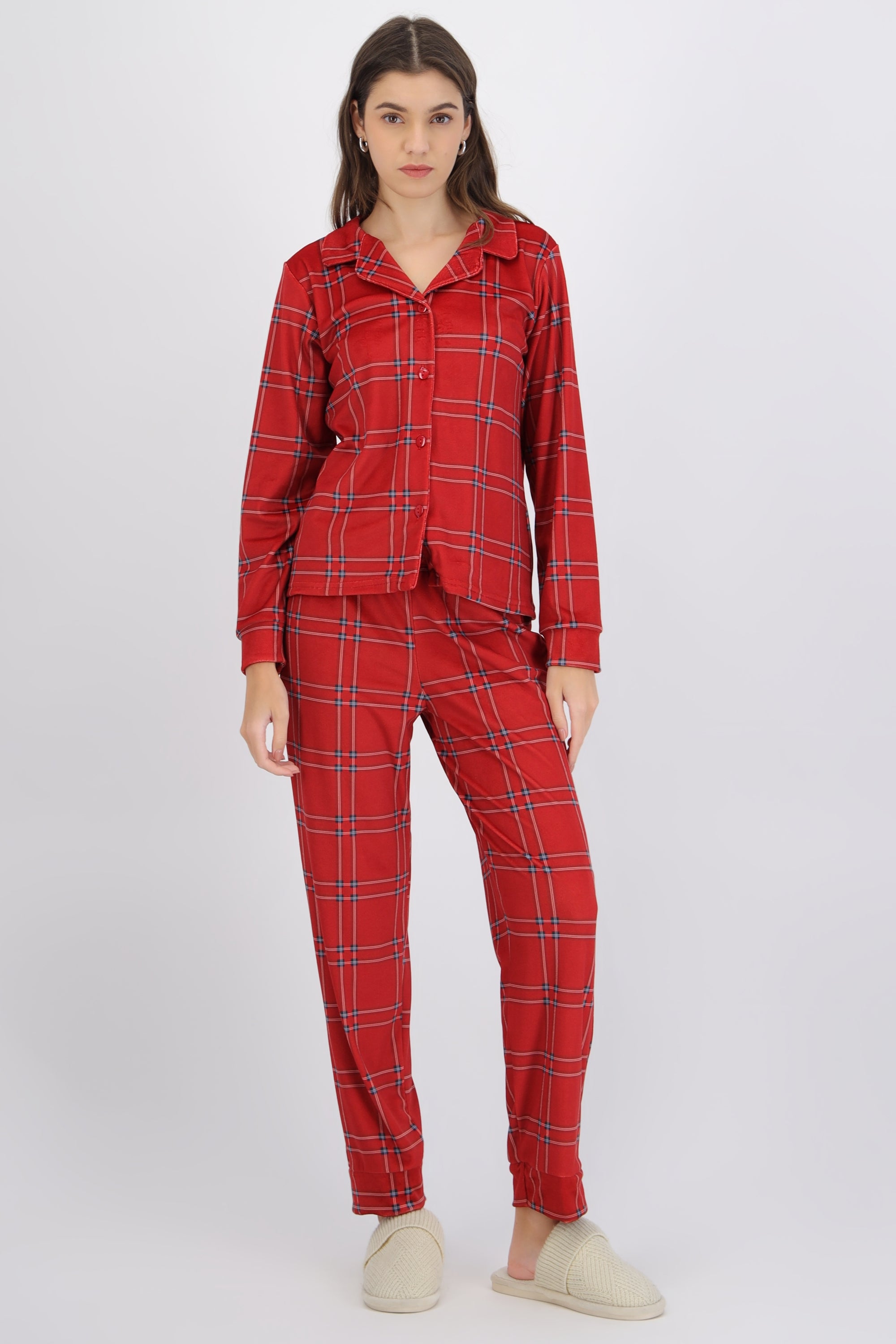 Pijama polar cuadros