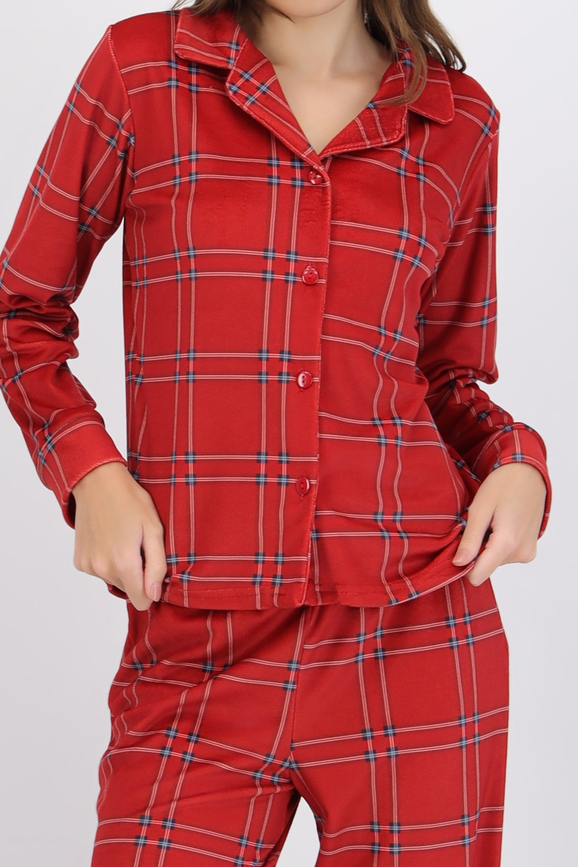 Pijama polar cuadros