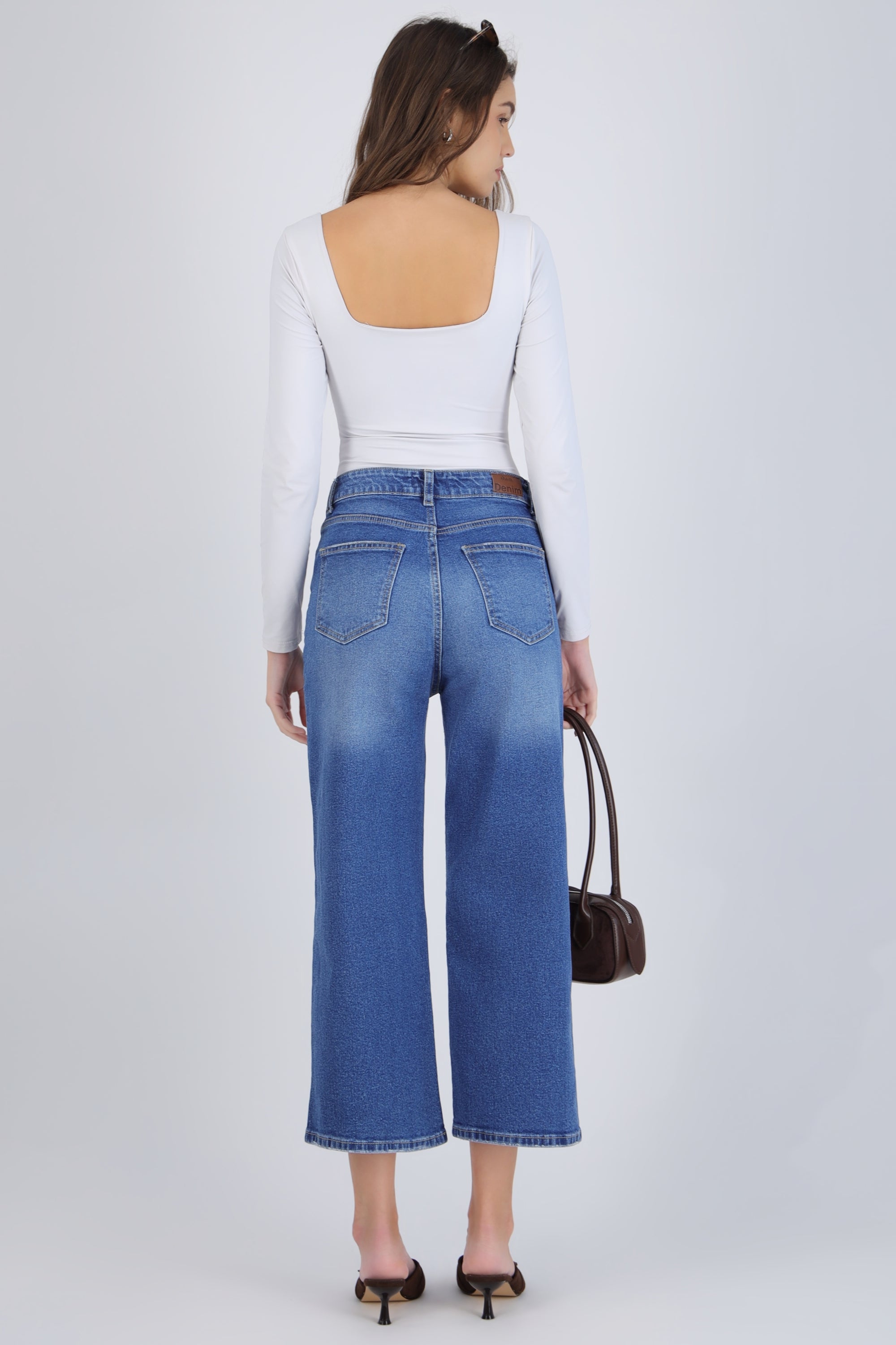 Jeans cropped mid rise