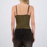 Bodysuit cascada con tirantes