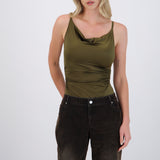 Bodysuit cascada con tirantes