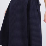 Falda midi asimetrica rayas