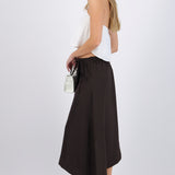 Falda midi asimetrica rayas