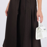 Falda midi asimetrica rayas