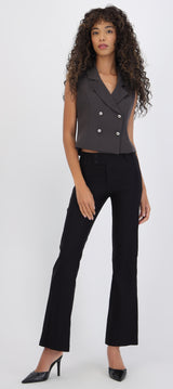 Pantalón bootcut pretina dos botones