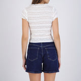 Blusa escote v detalle encaje
