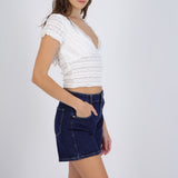 Blusa escote v detalle encaje