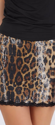 Falda lentejuela animal print