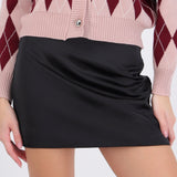 Falda mini satin