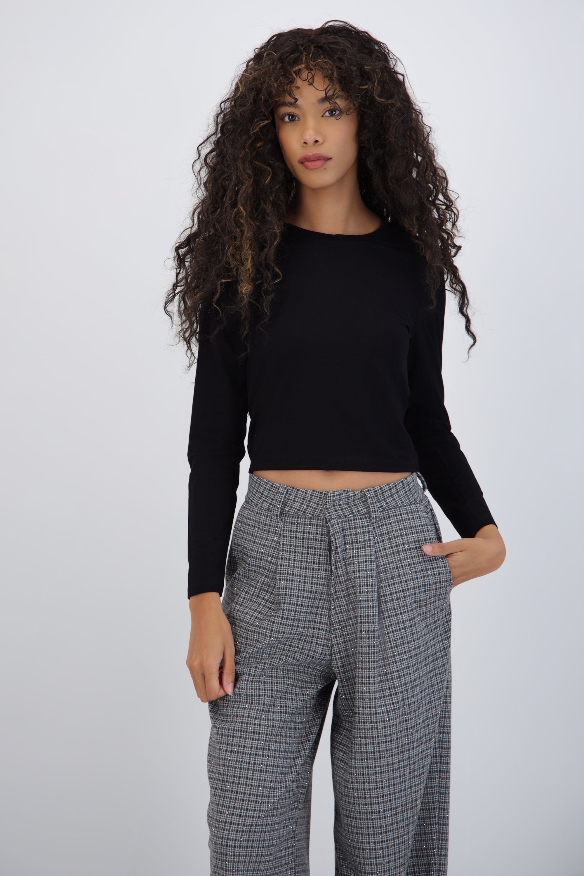 Blusa manga larga suave