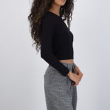 Blusa manga larga suave