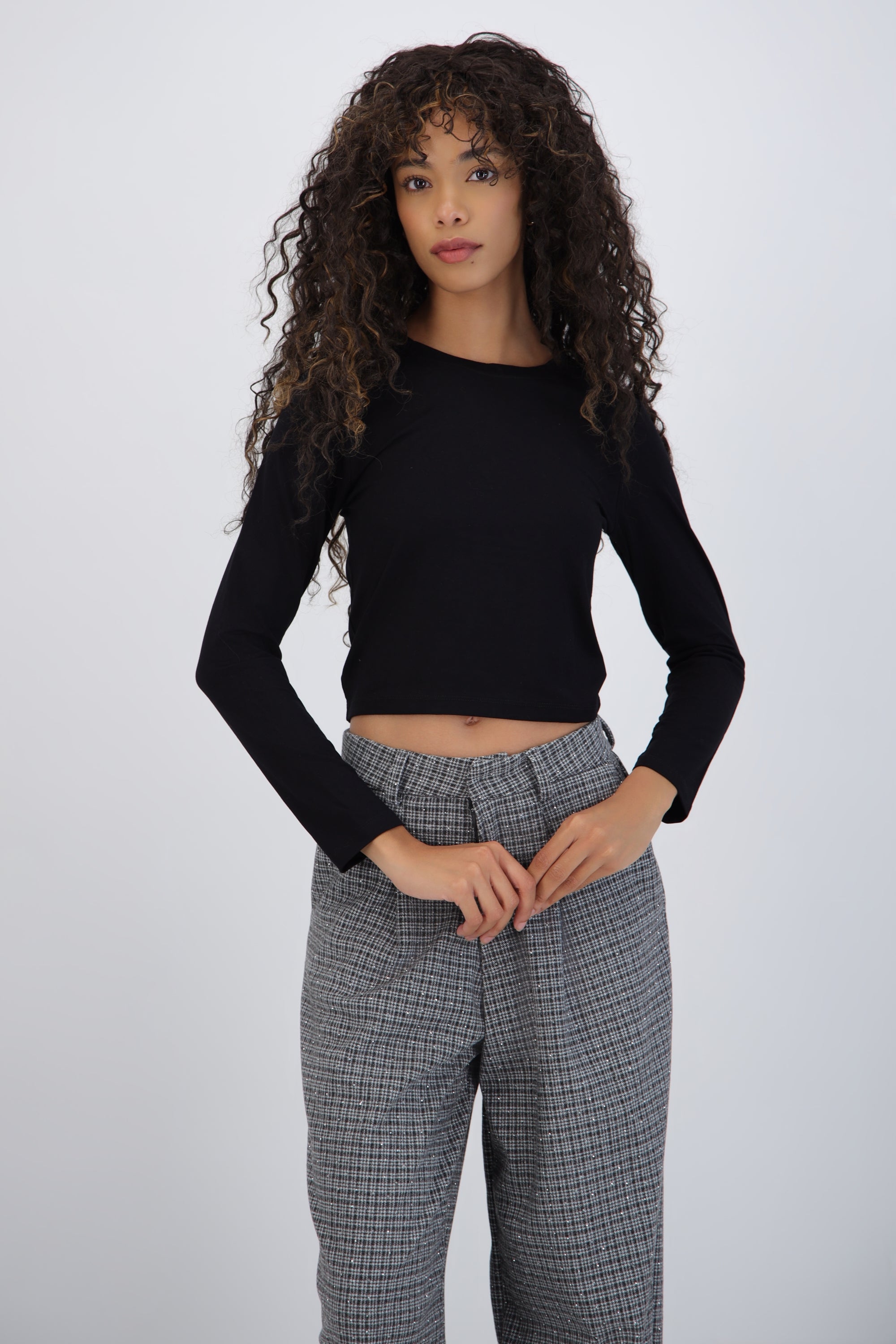 Blusa manga larga suave