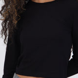 Blusa manga larga suave