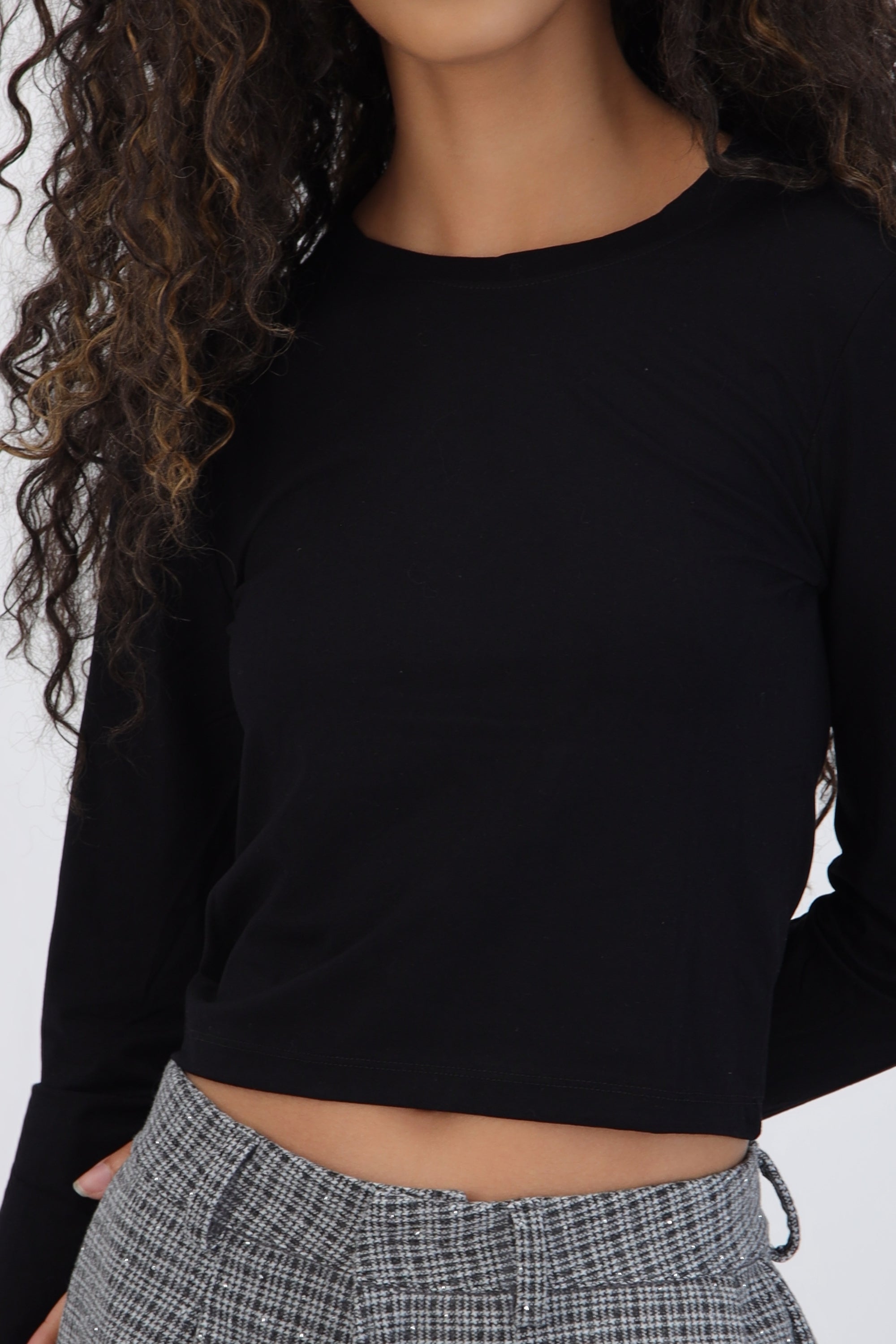 Blusa manga larga suave