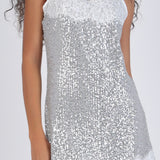 Vestido mini lentejuela encaje