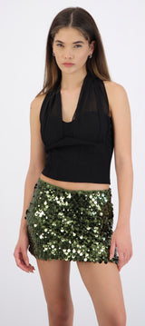 Top halter doble capa