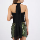 Top halter doble capa