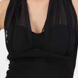 Top halter doble capa