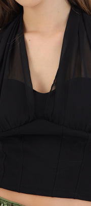 Top halter doble capa