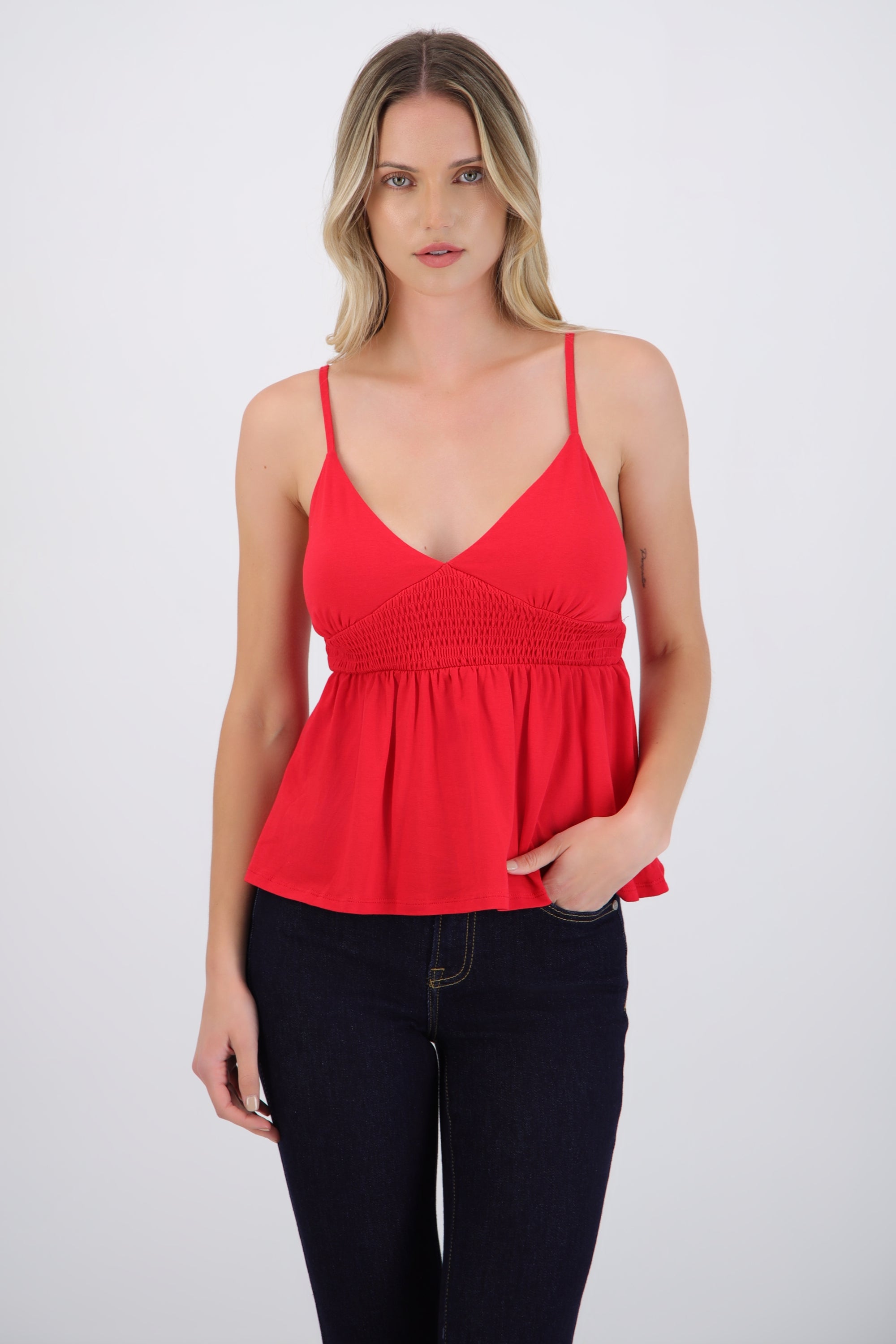 Top tirantes escote v