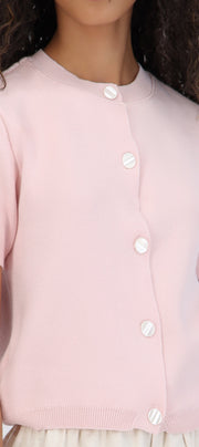 Top cuello redondo detalle botones