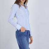 Camisa manga larga pinzas rayas
