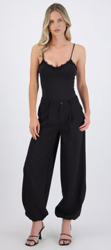 Pantalón globo rayas