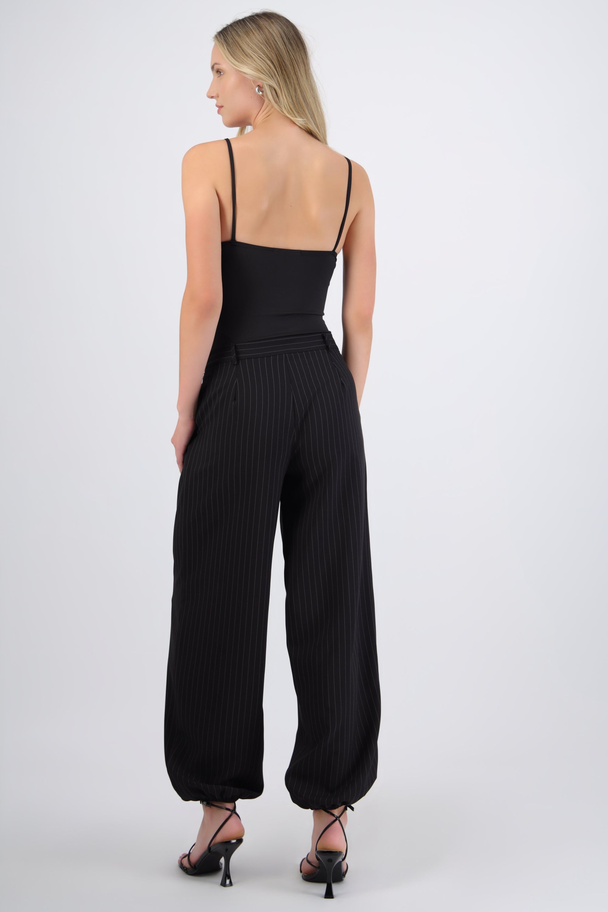 Pantalón globo rayas