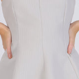 Top strapless peplum