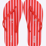 Flip flop estampado rayas