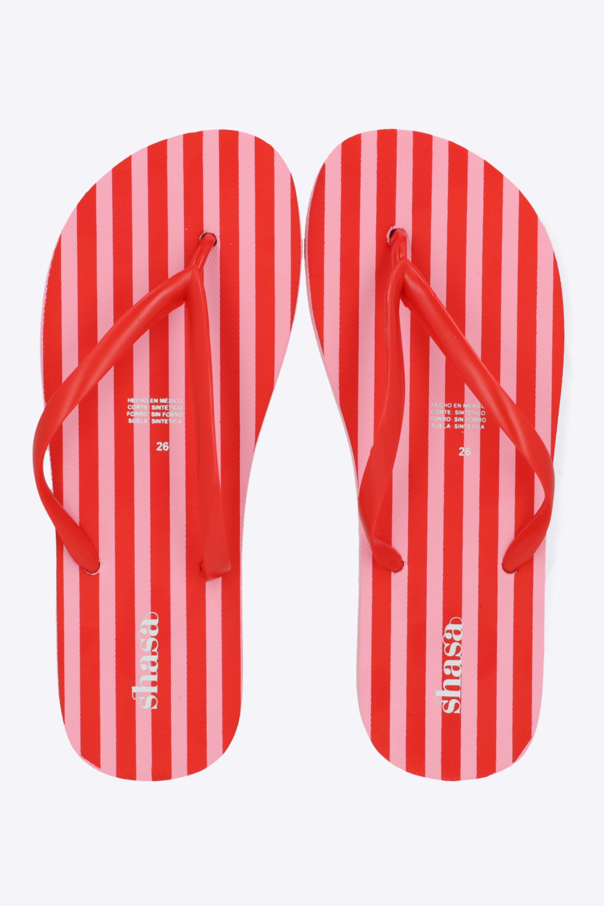 Flip flop estampado rayas