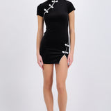 Vestido velvet detalle quipao