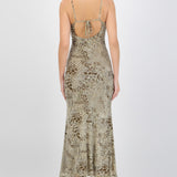 Vestido maxi animal print