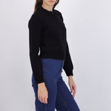 Suéter cuello polo brillos