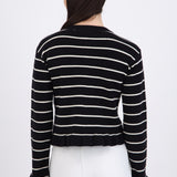 Cardigan rayas detalle olan